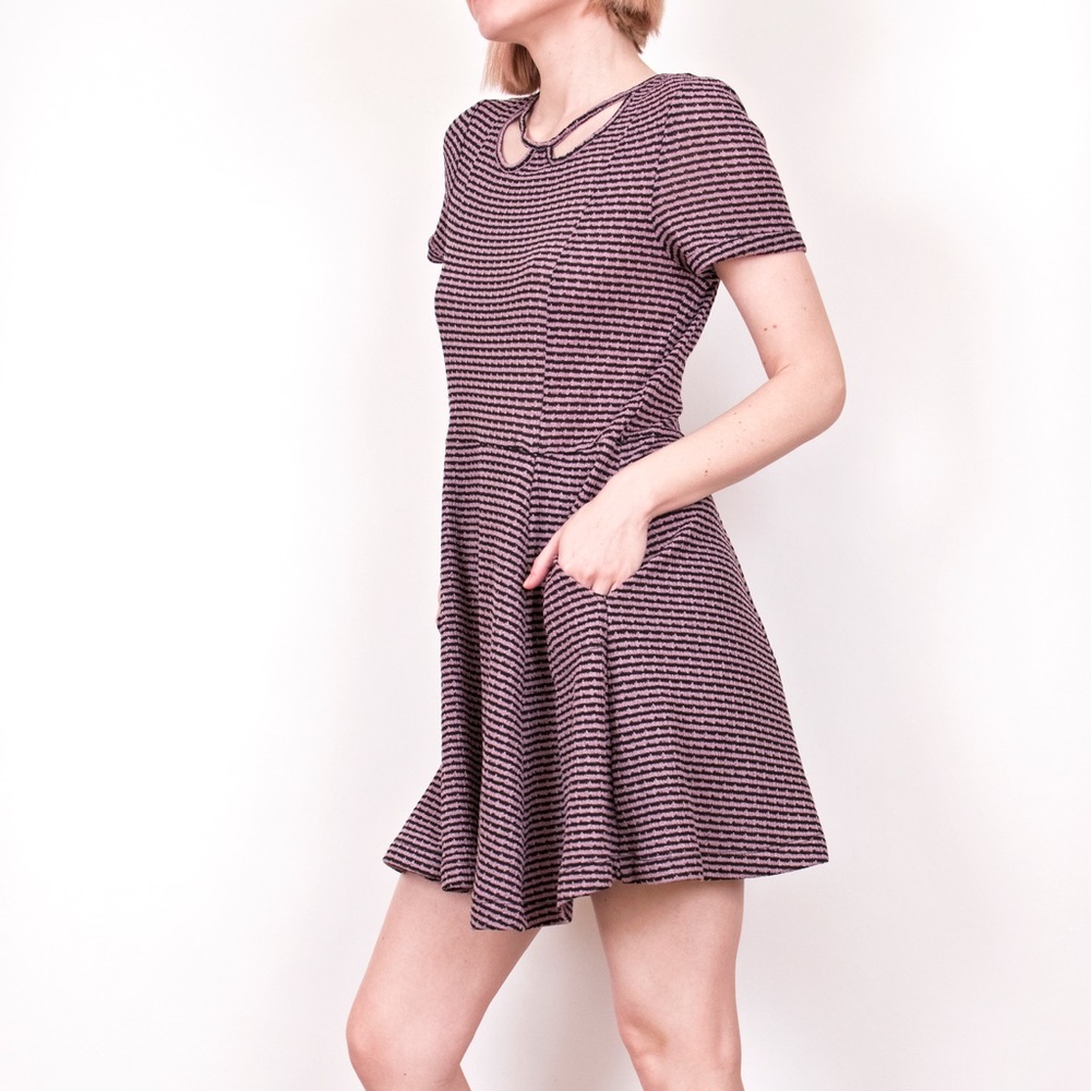 Free People Beach striped pink skater dress - Picture 5 of 5